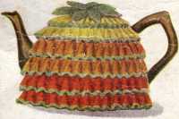 Cosy Knitted in Daffidol StitchfFrom Cushions & Cosies by Madame Weigel, c. 1945.